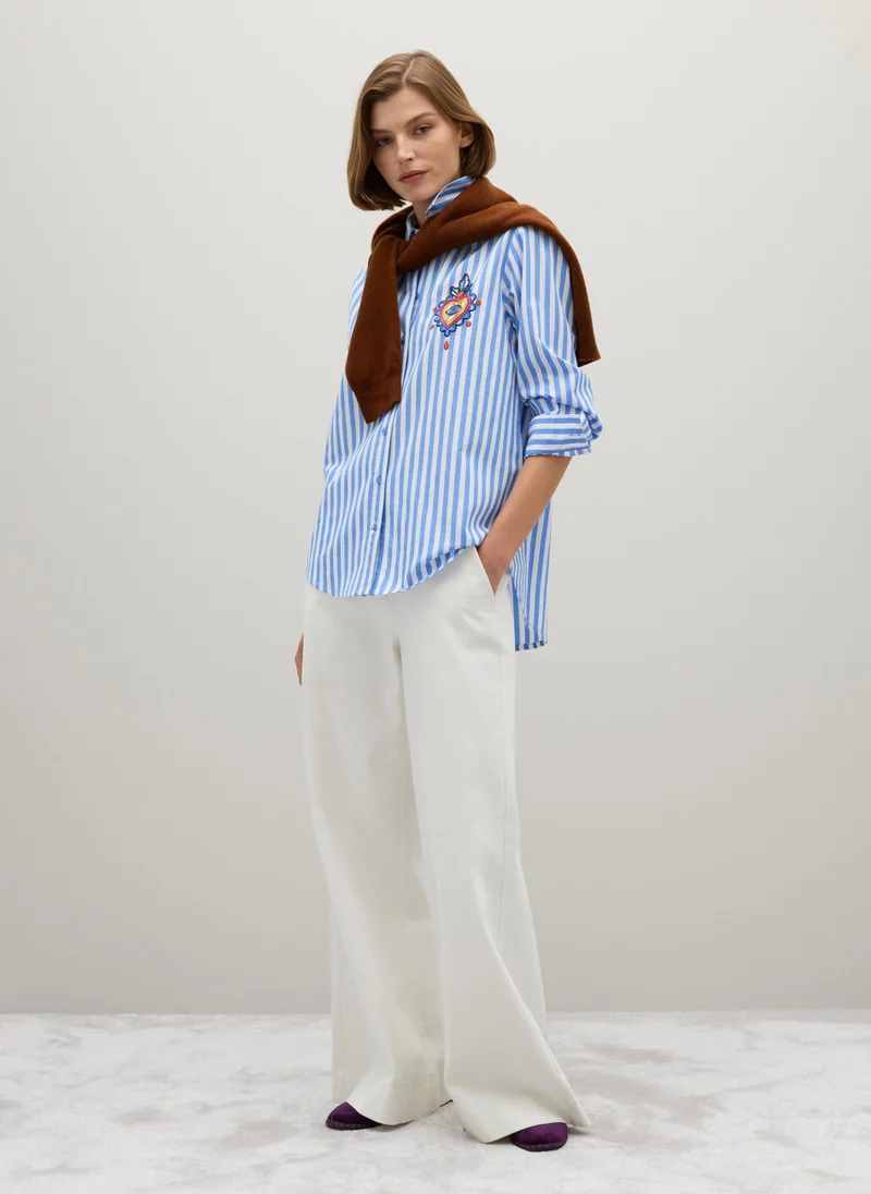 او في اس OVS Multicolour Pure Cotton Regular Fit Shirt